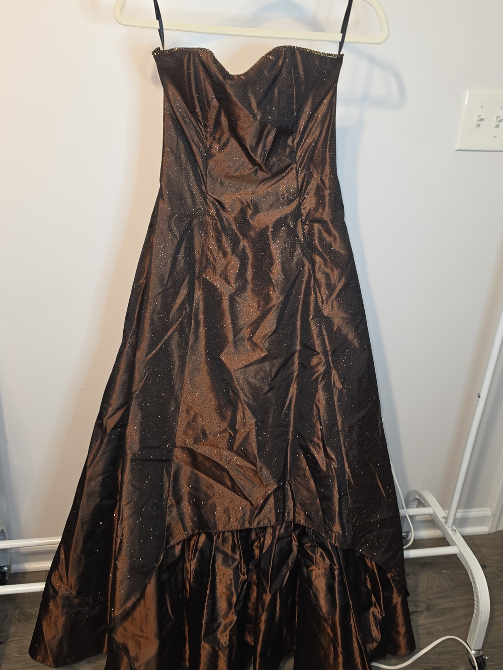 Scott McClintock Brown sparkly maxi dress with sequins, size 4 #glamour #formal